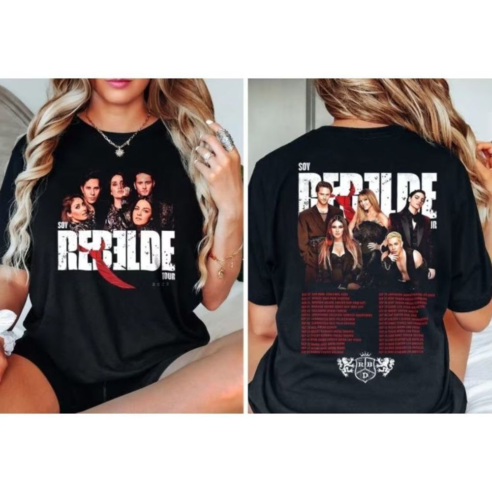 RBD Concert Spanish Pop Reunion Tour 2 Sided T-Shirt - Picture 1 of 4